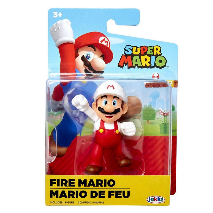 בובת סופר מריו (מוד אש) 2.5 אינץ' | Super Mario (Fire Mario) Jakks Pacific | דמויות וגיבורים | פלאנט איקס | Planet X