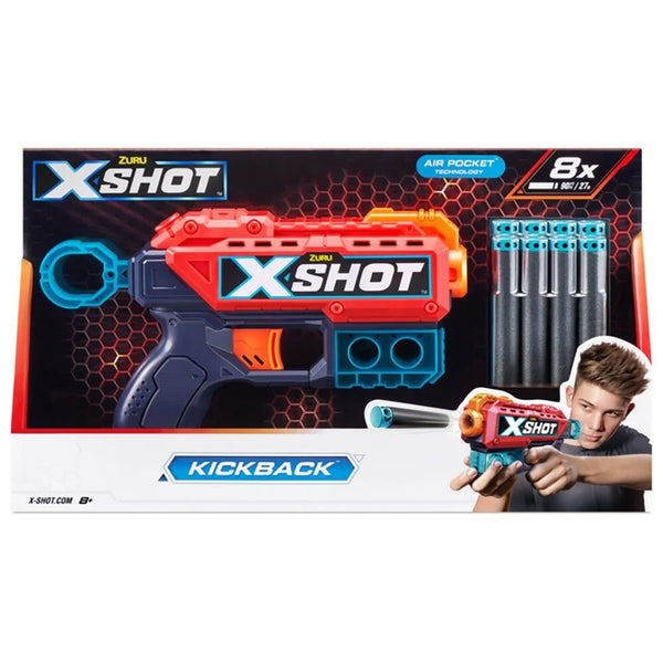 רובה אקס שוט קיקבאק כולל 8 חיצי ספוג | X-Shot Excel Kickback Blaster With 8 Darts