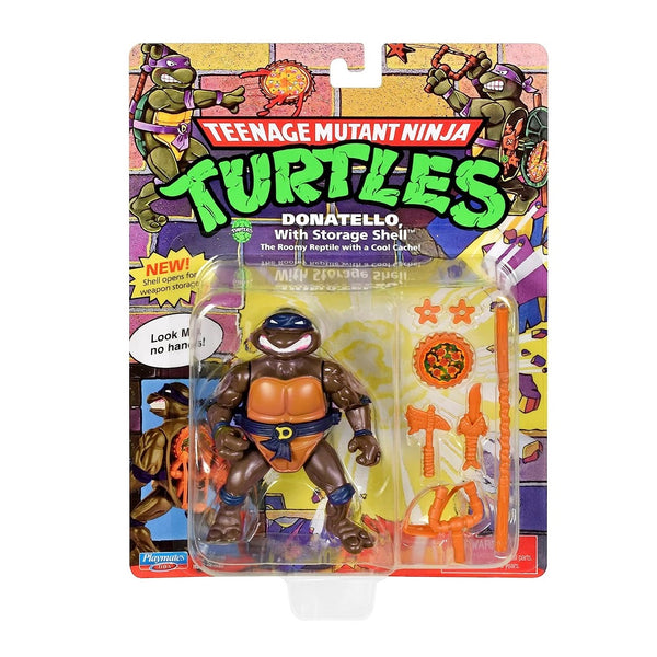 בובת דונטלו קלאסית 10 ס"מ כולל שריון אחסון אביזרים צבי הנינג'ה | Classic Storage Shell Donatello Teenage Mutant Ninja Turtles | דמויות וגיבורים | פלאנט איקס | Planet X