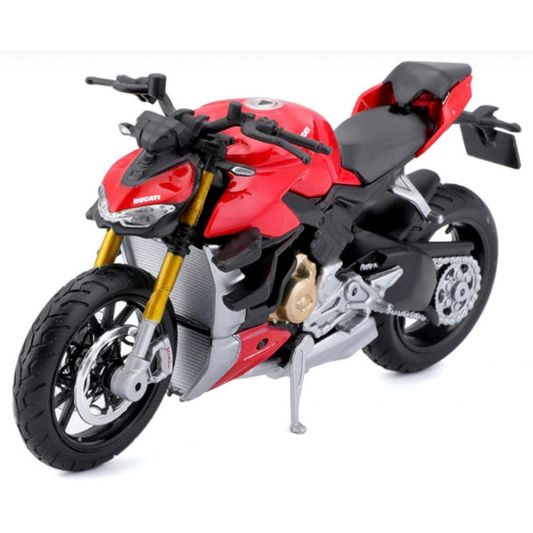דגם אופנוע דוקאטי סטריטפייטר סופר נייקד V4 S מהדורה מיוחדת | Ducati StreetFighter Super Naked V4 S 1:18 Diecast Model Maisto Special Edition