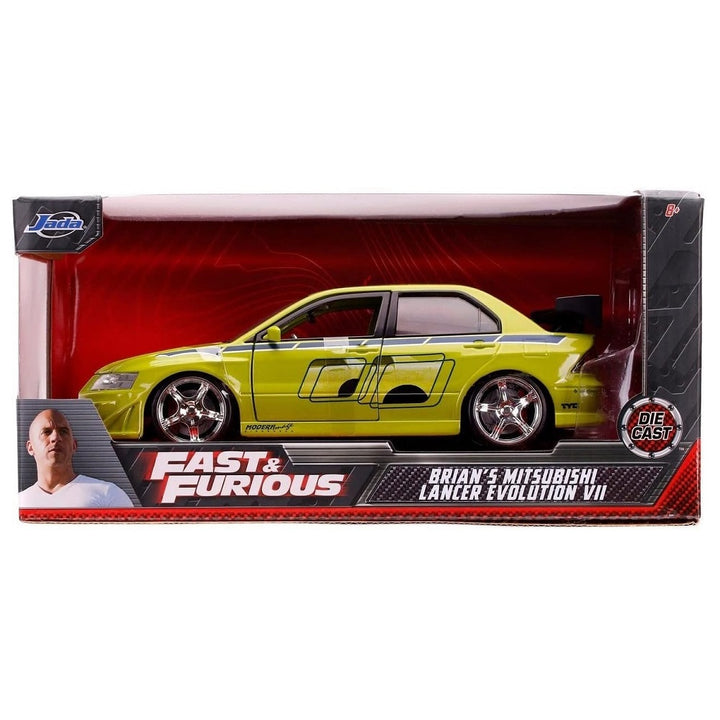 מיצובישי לנסר איבולושן מהיר ועצבני 1:24 | Fast And Furious Brian's Mitsubishi Lancer Evolution VII 1:24 | רכבים | פלאנט איקס | Planet X