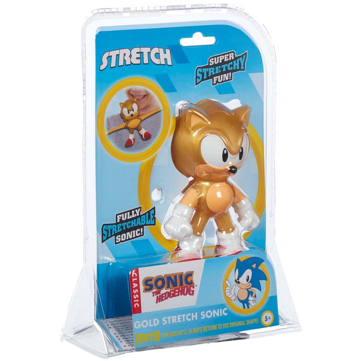 בובת סוניק הקיפוד נמתחת מהדורת זהב | Sonic The Hedgehog Stretch Gold Edition | דמויות וגיבורים | פלאנט איקס | Planet X