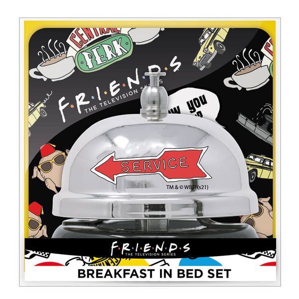 ערכת ארוחת בוקר במיטה פעמון ותחתית חברים | Friends Breakfast In Bed Set Coaster & Bell | פעמון | פלאנט איקס | Planet X