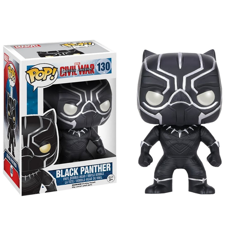 בובת פופ הפנתר השחור מלחמת האזרחים | Funko Pop Black Panther Captain America Civil War 130 | בובת פופ | פלאנט איקס | Planet X