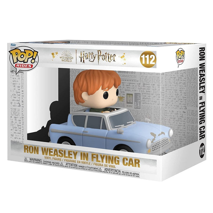 בובת פופ ריידס רון ויזלי במכונית מעופפת 6 אינץ' | Funko Pop! Rides Ron Weasley In Flying Car 112 | בובת פופ | פלאנט איקס | Planet X