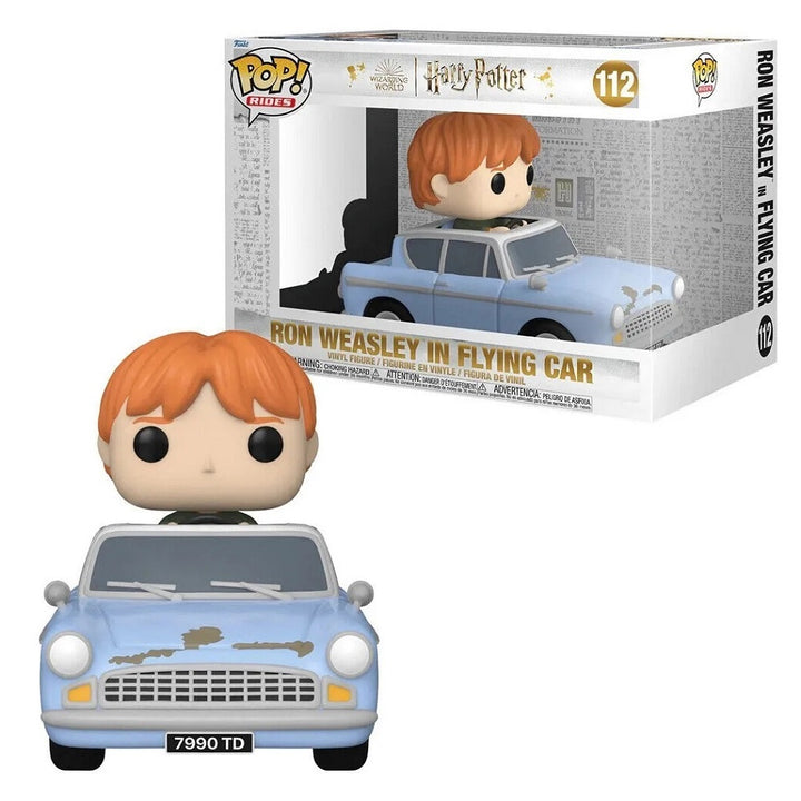בובת פופ ריידס רון ויזלי במכונית מעופפת 6 אינץ' | Funko Pop! Rides Ron Weasley In Flying Car 112 | בובת פופ | פלאנט איקס | Planet X