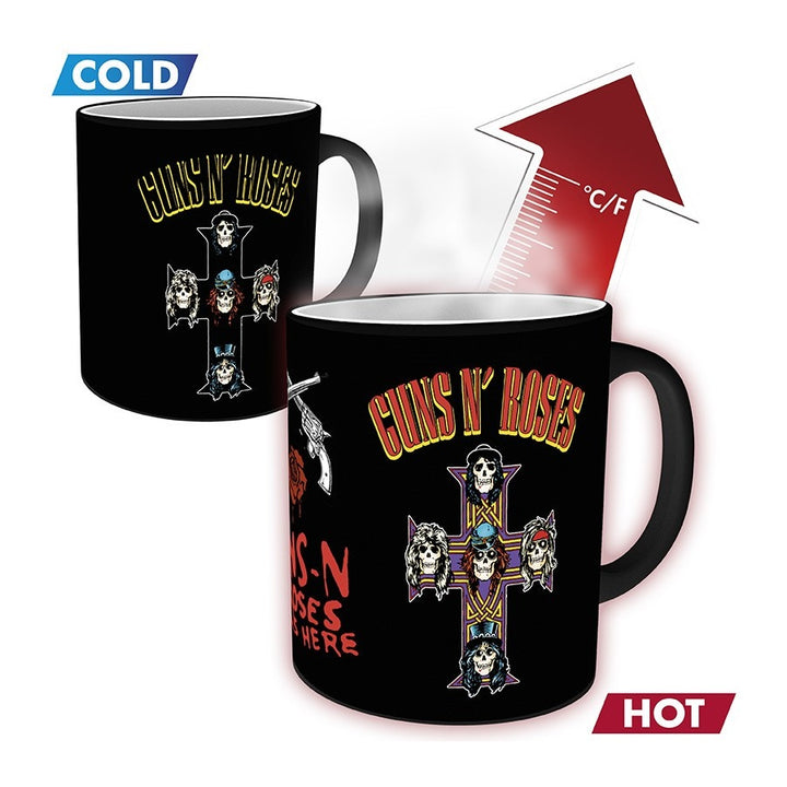 ספל פלא מחליף צבע גאנז אנד רוזס 320 מ"ל | Guns N Roses was here! Heat Change Mug | ספלים וכוסות | פלאנט איקס | Planet X