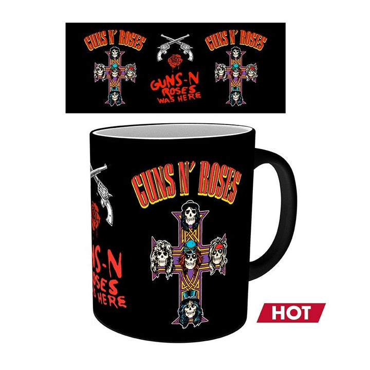 ספל פלא מחליף צבע גאנז אנד רוזס 320 מ"ל | Guns N Roses was here! Heat Change Mug | ספלים וכוסות | פלאנט איקס | Planet X