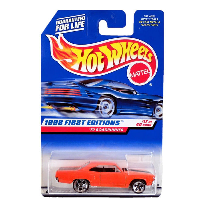 הוט ווילס פלימות' רודראנר 1970 | Hot Wheels 1998 First Editions '70 Roadrunner | רכבים | פלאנט איקס | Planet X