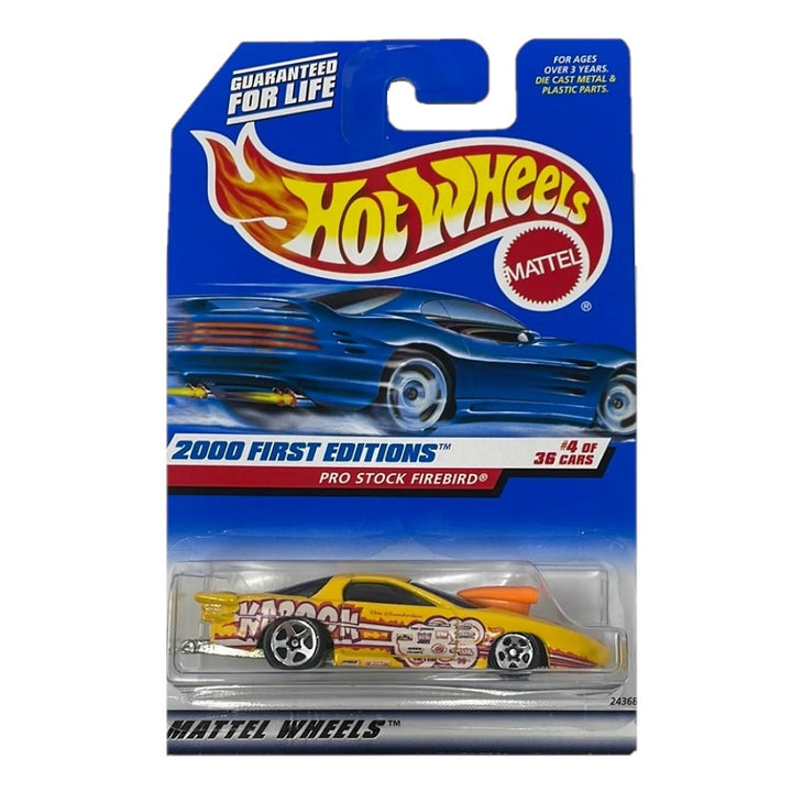 הוט ווילס פרו סטוק פונטיאק פיירבירד | Hot Wheels 2000 First Editions Pro Stock Firebird | רכבים | פלאנט איקס | Planet X