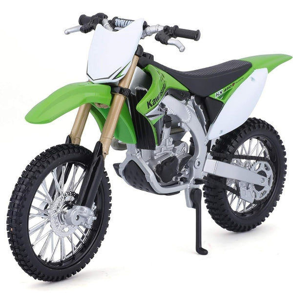 דגם אופנוע קוואסאקי KX 450F 1:12 | Kawasaki KX 450F 1:12 Maisto Motorcycle Diecast Model