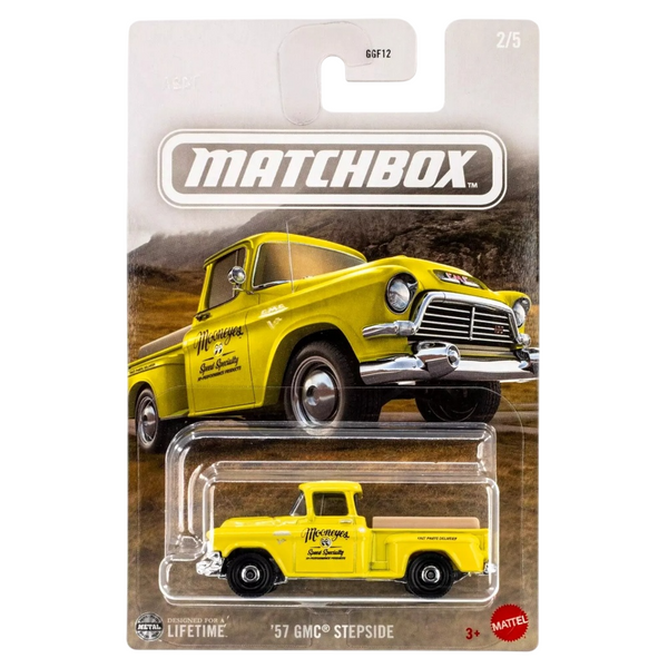 מכונית מא'צבוקס ג' אם סי סטפסייד 1957 | Matchbox '57 GMC Stepside American Trucks Series