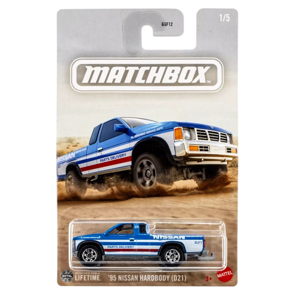 מכונית מא'צבוקס ניסאן הארדבודי D21 1995 | Matchbox '95 Nissan Hardbody (D21) American Trucks Series