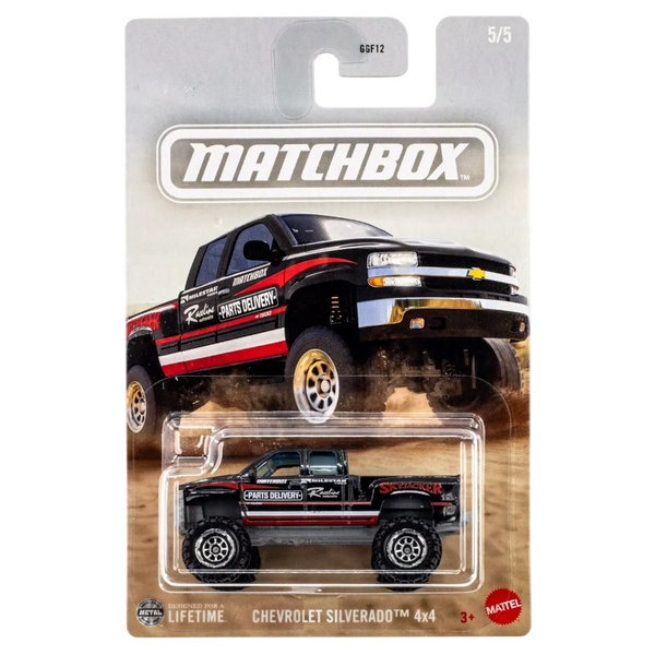 מכונית מא'צבוקס שברולט סילברדו 4x4 | Matchbox Chevrolet Silverado 4x4 American Trucks Series