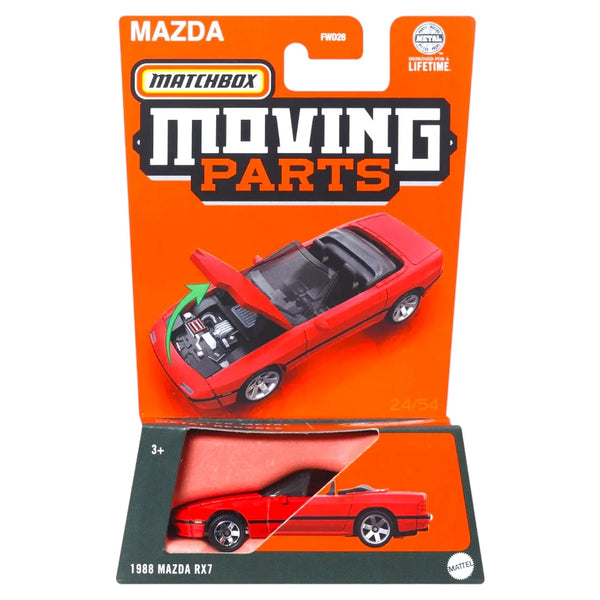 מאצ'בוקס מאזדה אר איקס 7 1988 חלקים זזים | Matchbox Moving Parts 1988 Mazda RX-7