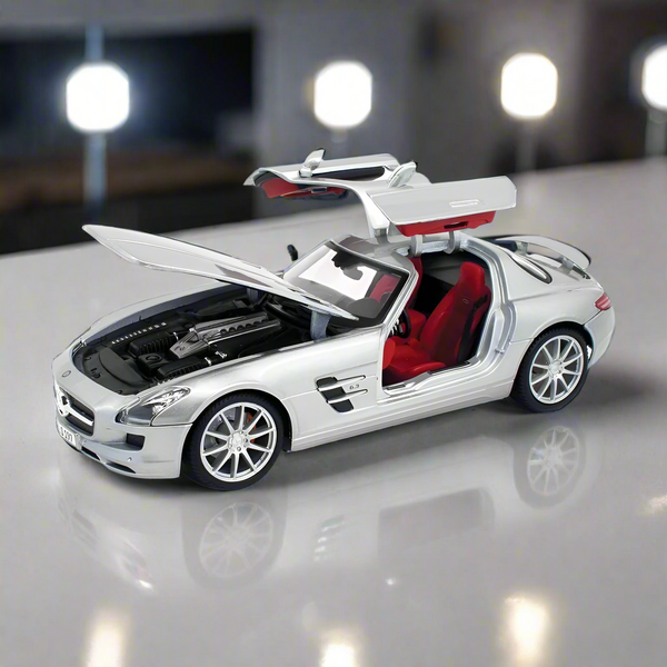 דגם מכונית מרצדס SLS AMG 1:18 מהדורה מיוחדת | Mercedes-Benz SLS AMG 1:18 Maisto Special Edition