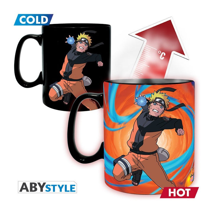 ספל פלא מחליף צבע נארוטו וסאסקה 460 מ"ל | Naruto Shippuden Naruto And Sasuke Heat Change Mug | ספלים וכוסות | פלאנט איקס | Planet X