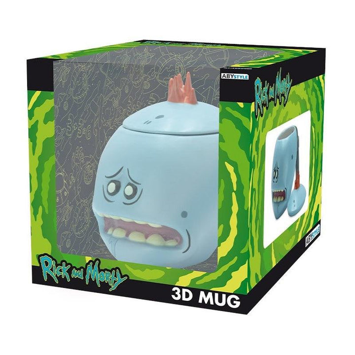 ספל תלת מימד ריק ומורטי מיסיקס 450 מ"ל כולל מכסה | Rick & Morty Mr. Meeseeks 3D Mug | ספלים וכוסות | פלאנט איקס | Planet X