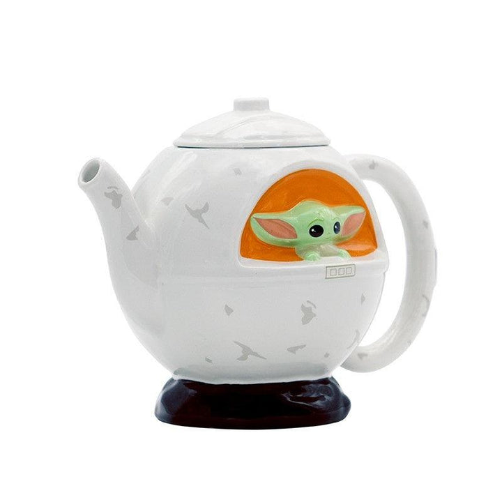 קנקן תה המנדלוריאן גרוגו בייבי יודה בחללית | The Mandalorian Grogu Spaceship Teapot | קנקן תה | פלאנט איקס | Planet X