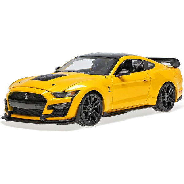 דגם מכונית מוסטנג שלבי GT500 2020 צהוב 1:18 מהדורה מיוחדת | Yellow Mustang Shelby GT500 2020 1:18 Maisto Special Edition