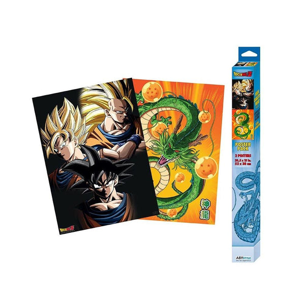 זוג פוסטרים גוקו ושנרון דרגון בול זי | Goku And Shenron Dragon Ball Z Poster Set | פוסטרים | פלאנט איקס | Planet X
