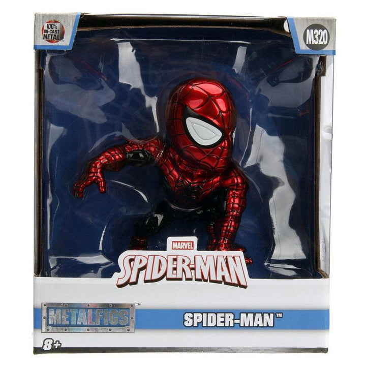 בובת ספיידרמן קלאסי כרום מתכת 10 ס"מ | Classic Spider-Man Candy Figure Jada Metal Die Cast | דמויות וגיבורים | פלאנט איקס | Planet X