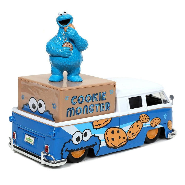 אוטובוס פולקסווגן 1962 ודמות עוגיפלצת | Cookie Monster And 1962 Volkswagen Bus 1:24 | רכבים | פלאנט איקס | Planet X