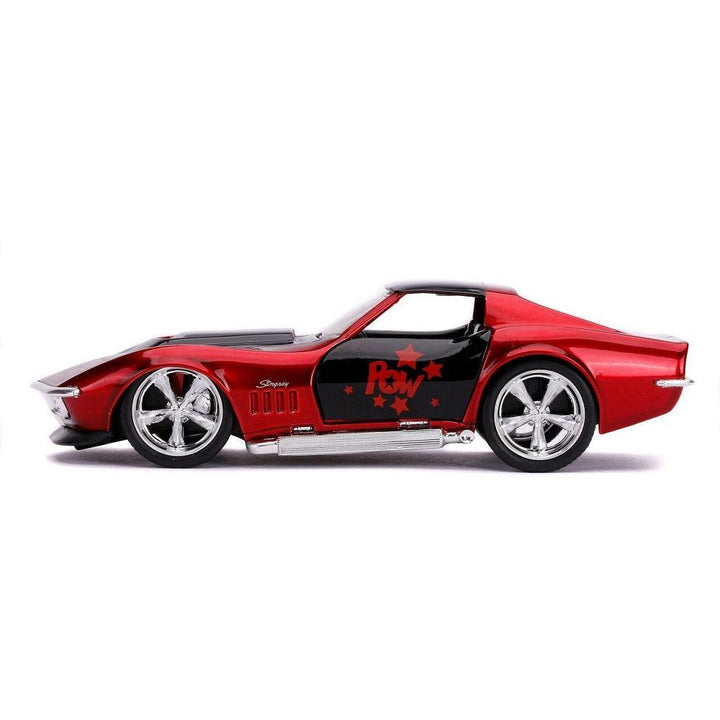 שברולט קורבט סטינגריי 1969 הארלי קווין | Harley Quinn Chevrolet Corvette Stingray 1969 1:32 | רכבים | פלאנט איקס | Planet X