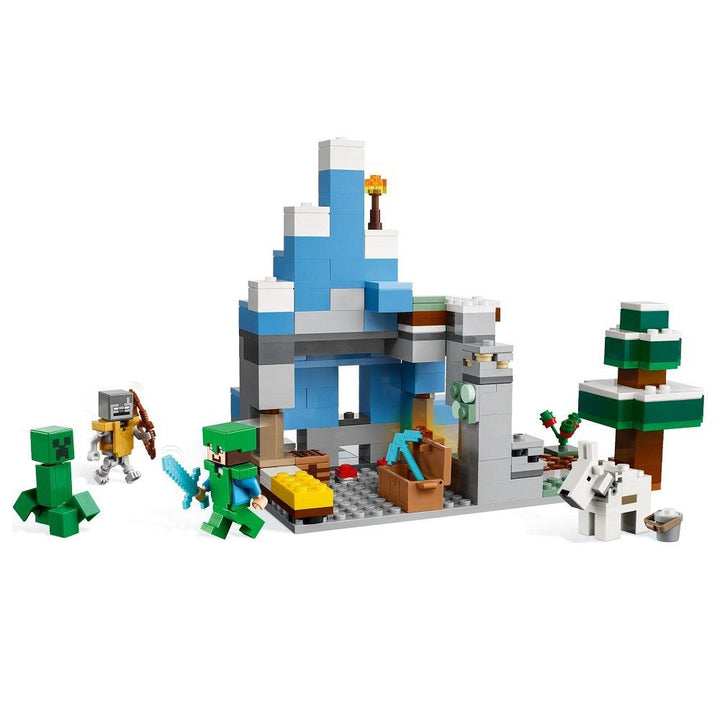 לגו 21243 הפסגות הקפואות מיינקראפט | LEGO 21243 The Frozen Peaks Minecraft | הרכבות | פלאנט איקס | Planet X