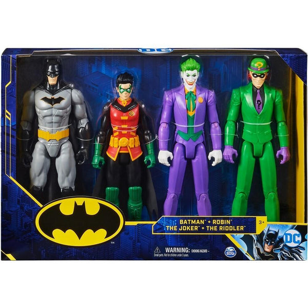 מארז באטמן ורובין נגד הג'וקר ואיש החידות 30 ס"מ | Batman And Robin VS The Joker And The Riddler 30cm Spin Master | דמויות וגיבורים | פלאנט איקס | Planet X