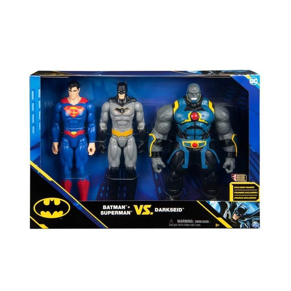 מארז באטמן וסופרמן נגד דארקסייד 30 ס"מ | Batman And Superman VS Darkseid 30cm Spin Master | דמויות וגיבורים | פלאנט איקס | Planet X
