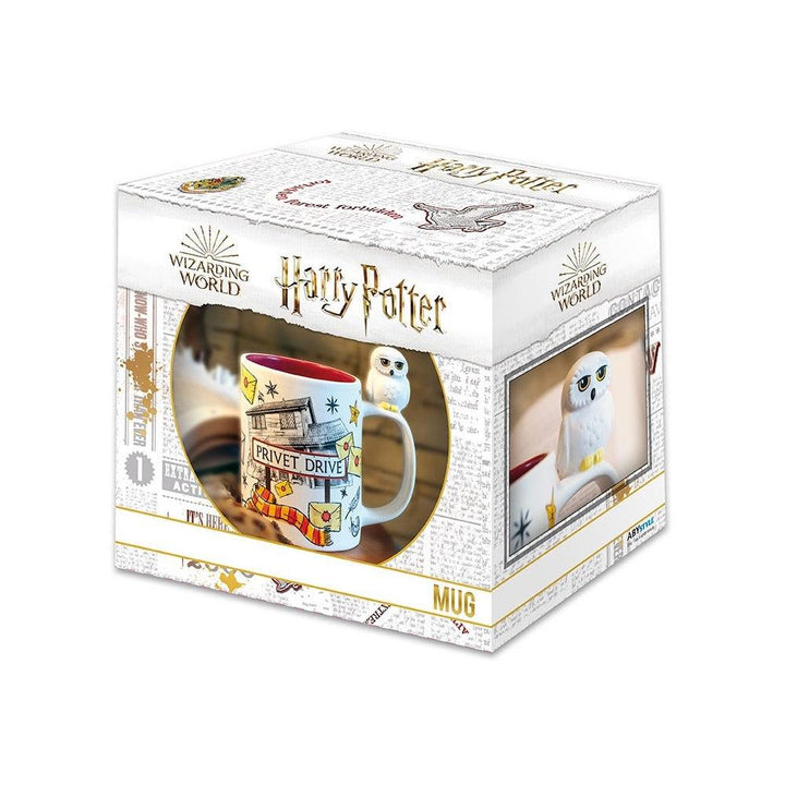 ספל הדוויג ידית תלת מימד 460 מ"ל | Harry Potter Hedwig And Privet Drive 3D Handle Mug | ספלים וכוסות | פלאנט איקס | Planet X