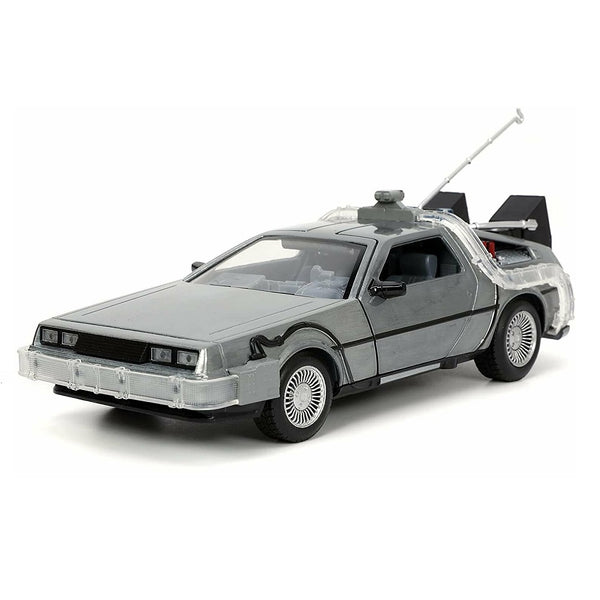 דלוריאן (מכונת הזמן) בחזרה לעתיד | Back to The Future Delorean Time Machine with Lights 1:24 | רכבים | פלאנט איקס | Planet X