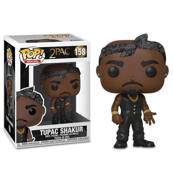 בובת פופ טופאק שאקור וסט עם בנדנה | Funko Pop Tupac Shakur Vest with Bandana 158 | בובת פופ | פלאנט איקס | Planet X