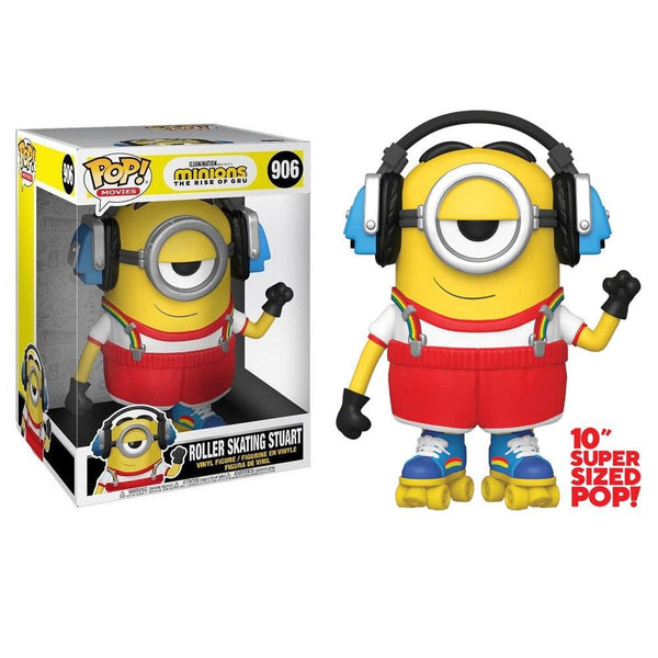 בובת פופ סטיוארט על גלגיליות 10 אינץ' | Funko Pop Roller Skating Minions 906 (10 Inch) | בובת פופ | פלאנט איקס | Planet X