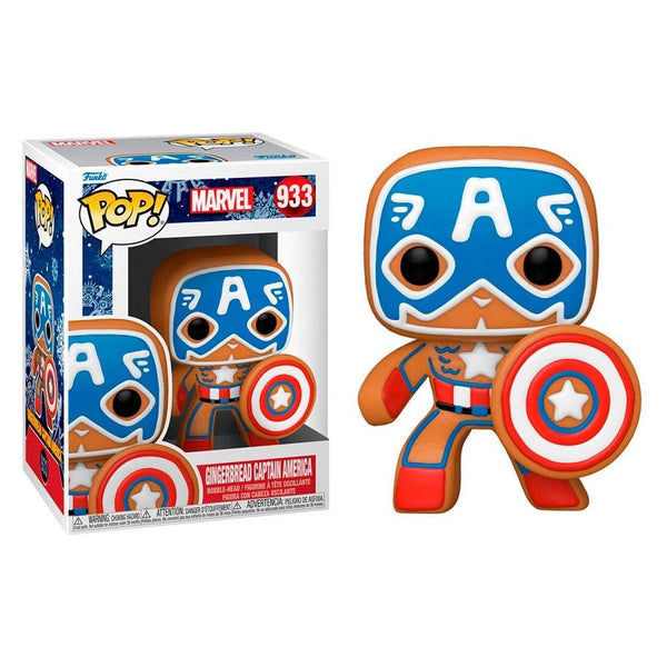 בובת פופ קפטן אמריקה עוגיית זנגביל | Funko Pop Gingerbread Captain America 933 | בובת פופ | פלאנט איקס | Planet X