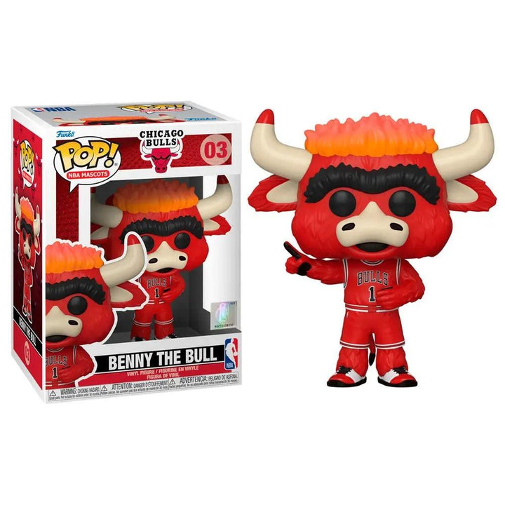 בובת פופ בני השור קמע השיקגו בולס | Funko Pop Benny The Bull Chicago Bulls 03 | בובת פופ | פלאנט איקס | Planet X