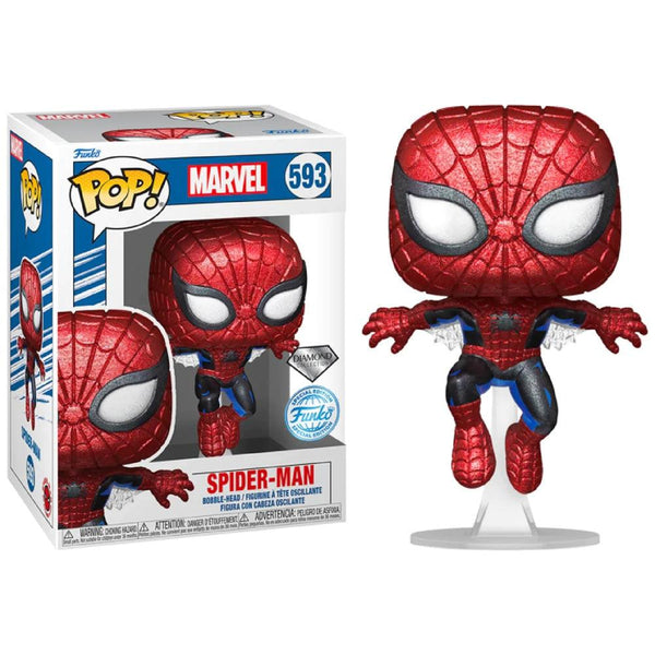 בובת פופ ספיידרמן מהדורת יהלום מיוחדת | Funko Pop Spiderman 593 Diamond Collection Special Edition | בובת פופ | פלאנט איקס | Planet X