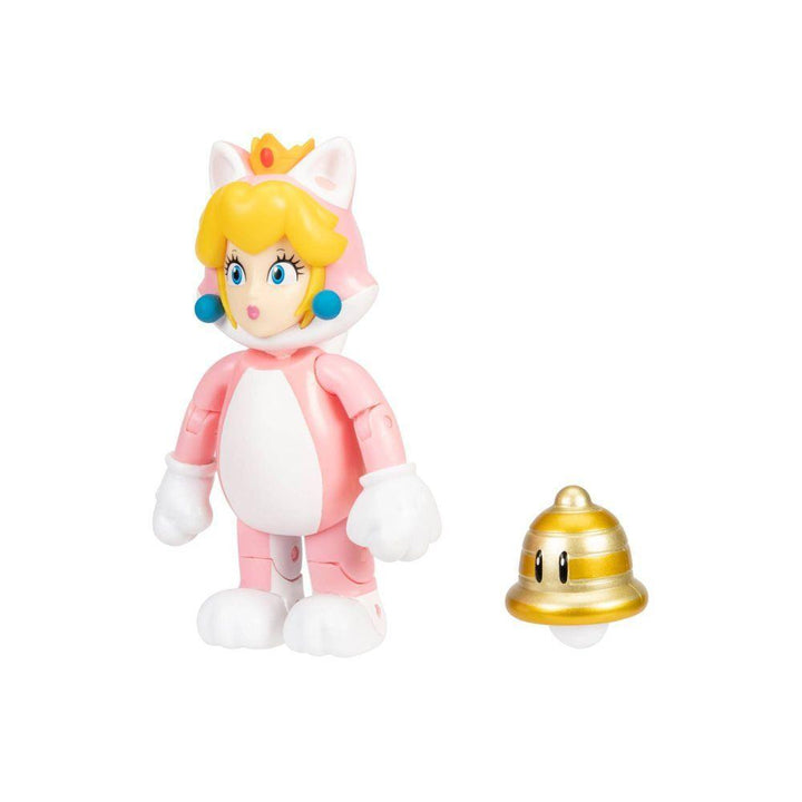 בובת הנסיכה פיץ' בתלבושת חתול כולל סופר פעמון | Cat Peach 4" With Super Bell Jakks Pacific | דמויות וגיבורים | פלאנט איקס | Planet X