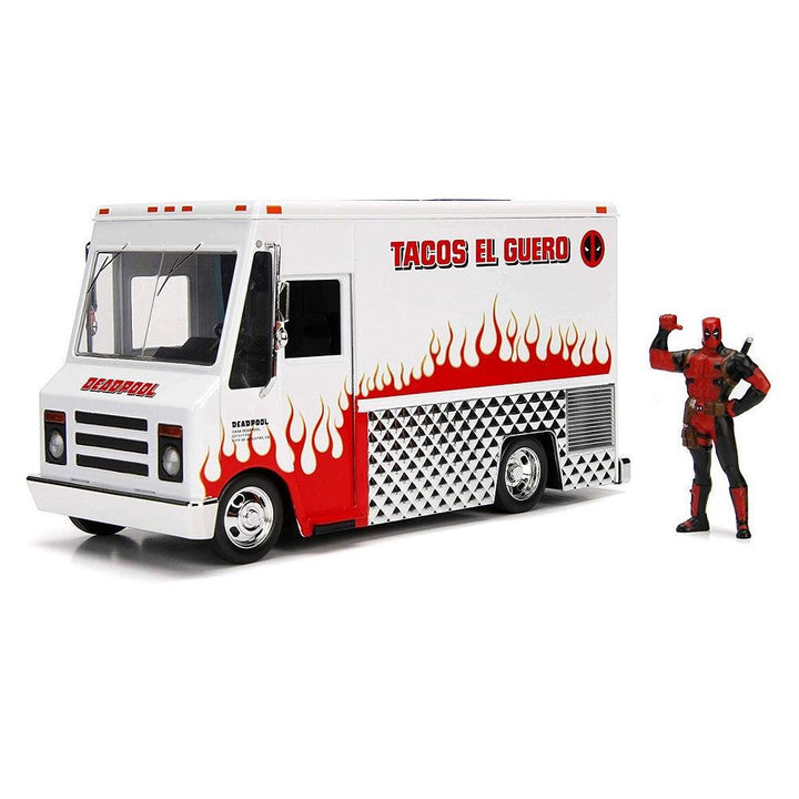 משאית טאקו ודמות דדפול | Deadpool Taco Truck And Deadpool 1:24 | רכבים | פלאנט איקס | Planet X