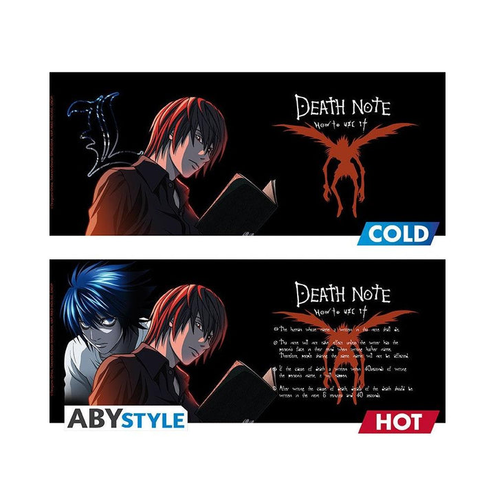 ספל פלא מחליף צבע דת' נוט (מחברת המוות) 460 מ"ל | Death Note Kira And Ryuk Heat Change Mug | ספלים וכוסות | פלאנט איקס | Planet X