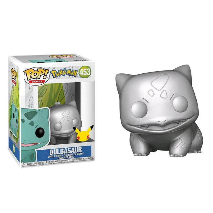 בובת פופ בלבזאור כסוף | Funko Pop Bulbasaur 453 Silver Metallic | בובת פופ | פלאנט איקס | Planet X