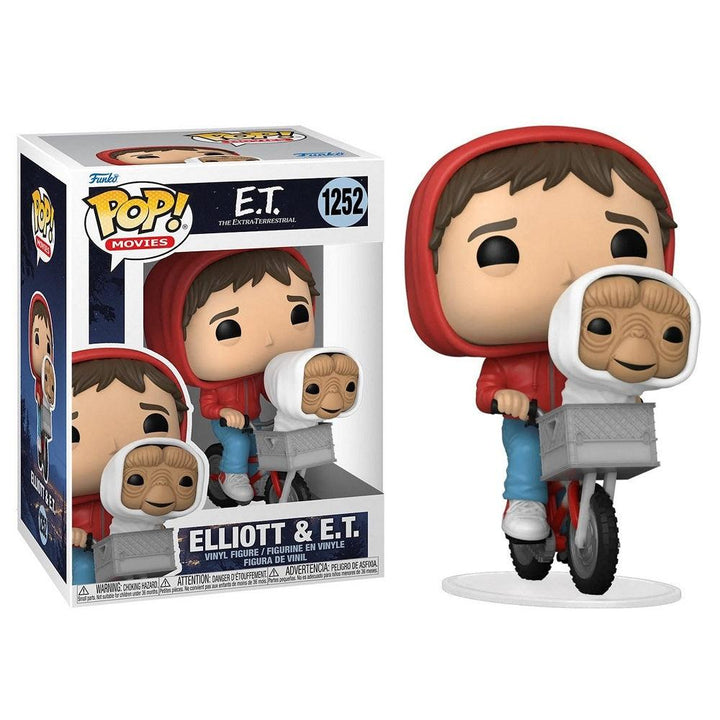 בובת פופ אליוט ואי. טי. על אופניים | Funko Pop Elliot And E.T 1252 | בובת פופ | פלאנט איקס | Planet X