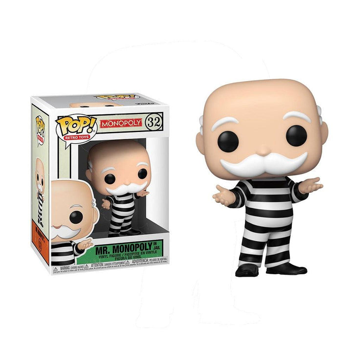 בובת פופ מר מונופול במדי אסיר | Funko Pop Mr. Monopoly In Jail 32 | בובת פופ | פלאנט איקס | Planet X