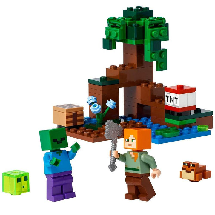 לגו 21240 הרפתקה בביצה מיינקראפט | LEGO 21240 The Swamp Adventure Minecraft | הרכבות | פלאנט איקס | Planet X