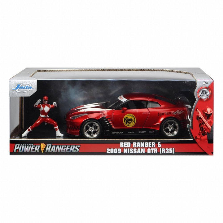 ניסאן ג'י טי אר 2009 ודמות פאוור ריינג'ר אדום | Red Power Ranger And 2009 Nissan GTR 1:24 | רכבים | פלאנט איקס | Planet X