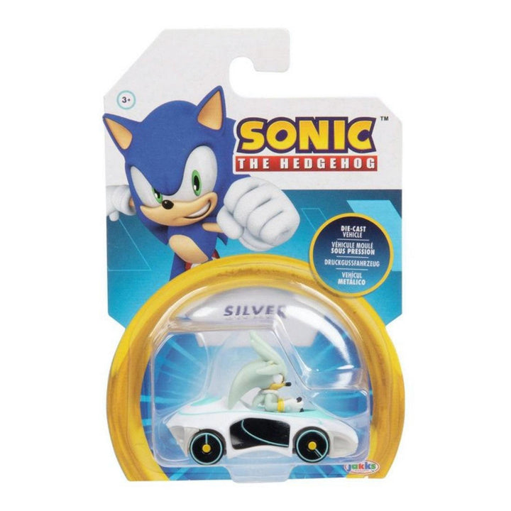 מכונית מירוץ סילבר לייטרון סוניק הקיפוד | Silver Lightron Sonic The Hedgehog 1:64 | דמויות וגיבורים | פלאנט איקס | Planet X