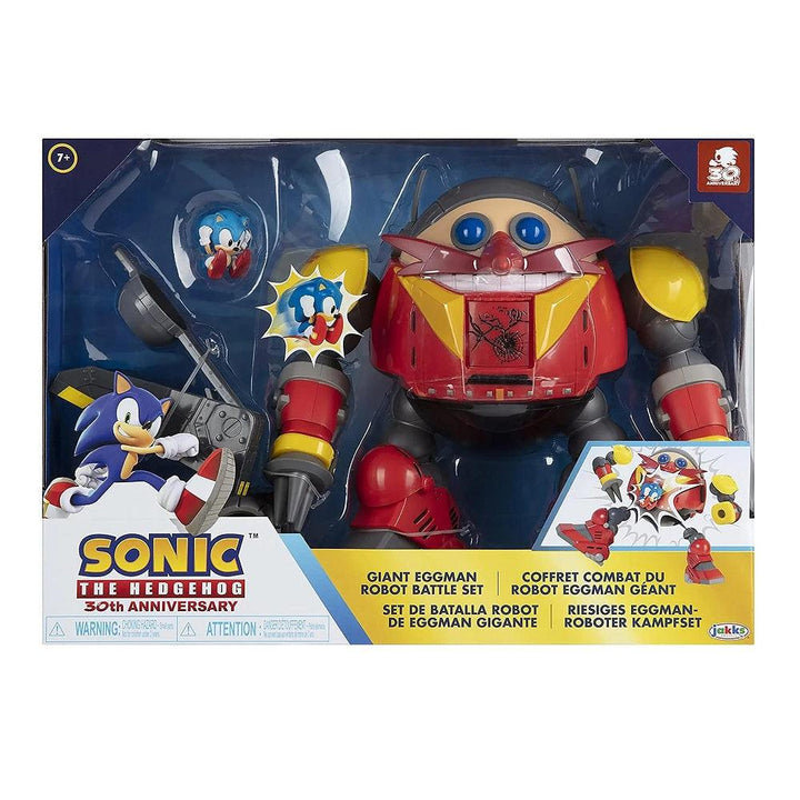 ערכת קרב רובוט אגמן ענק ומשגר סוניק הקיפוד - Sonic The Hedgehog Giant Eggman Robot Battle Set | דמויות וגיבורים | פלאנט איקס | Planet X