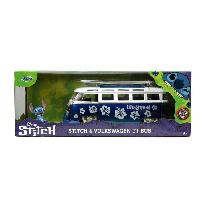 פולקסווגן טרנספורטר T1 ודמות סטיץ' | Stitch And Volkswagen T1 Bus 1:24 | רכבים | פלאנט איקס | Planet X