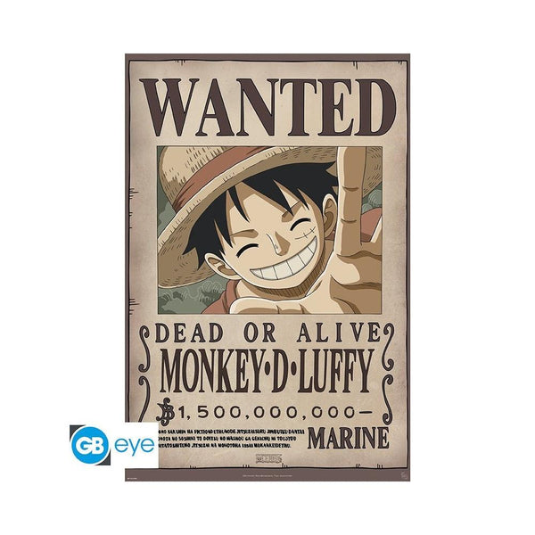 פוסטר וואן פיס לופי מבוקש | One Piece Wanted Luffy poster | פוסטרים | פלאנט איקס | Planet X